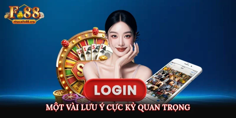 Một vài lưu ý cực kỳ quan trọng